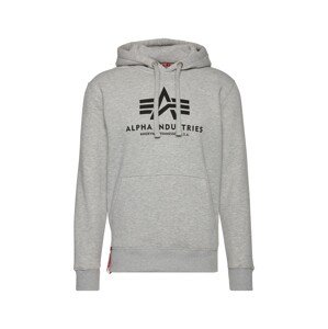 ALPHA INDUSTRIES Mikina  sivá melírovaná / krvavo červená / čierna