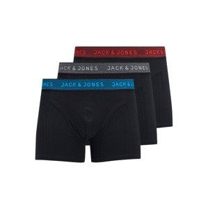 JACK & JONES Boxerky  modrá / sivá / červená / čierna