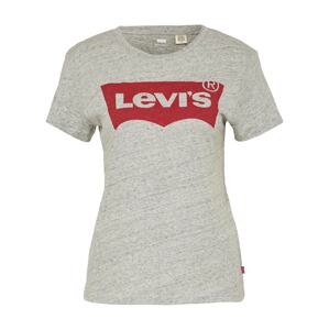 LEVI'S Tričko  sivá melírovaná / karmínovo červená