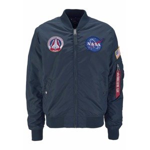 ALPHA INDUSTRIES Prechodná bunda 'MA-1 TT NASA Reversible II'  námornícka modrá / kráľovská modrá / biela / karmínovo červená