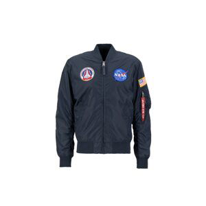 ALPHA INDUSTRIES Prechodná bunda 'MA-1 TT NASA Reversible II'  námornícka modrá / kráľovská modrá / karmínovo červená / biela