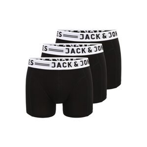 JACK & JONES Boxerky 'Sense'  čierna / biela