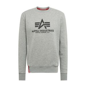 ALPHA INDUSTRIES Mikina  antracitová / svetlosivá / červená