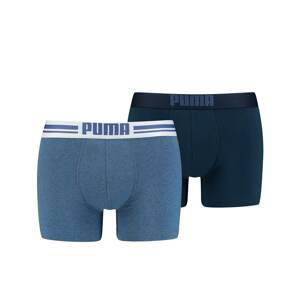 PUMA Boxerky  modrosivá / modrá melírovaná