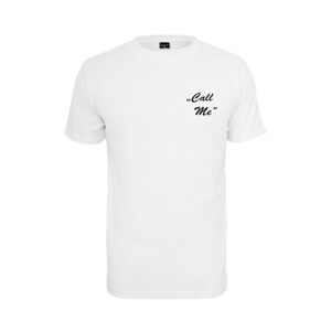 Mister Tee Shirt 'Call Me'  biela