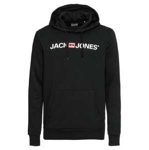 JACK & JONES Mikina  svetločervená / čierna / biela