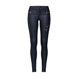 VERO MODA Nohavice 'VMSEVEN MR SLIM COATED ZIPPER PANTS'  čierna