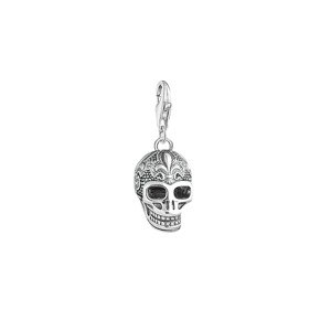 Thomas Sabo Prívesok 'Totenkopf mit Lilie'  strieborná