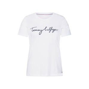 TOMMY HILFIGER Tričko 'Heritage'  tmavomodrá / biela