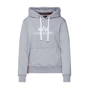 ALPHA INDUSTRIES Mikina  sivá melírovaná / biela