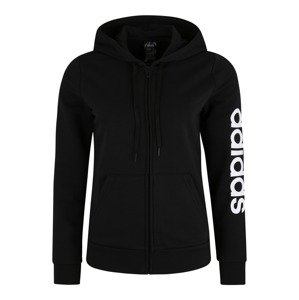 ADIDAS PERFORMANCE Športová mikina so zipsom  čierna / biela