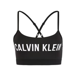 Calvin Klein Performance Športová podprsenka 'ADJUSTABLE SPORTS BRA LOGO'  čierna / biela