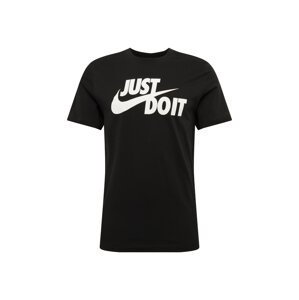 NIKE Funkčné tričko 'Just Do It'  biela / čierna