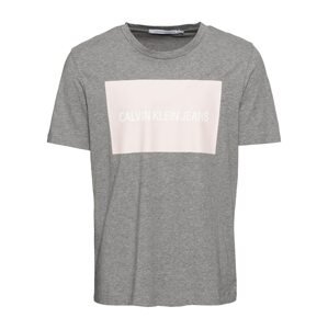 Calvin Klein Jeans Tričko 'INSTITUTIONAL BOX LOGO TEE'  červená / čierna