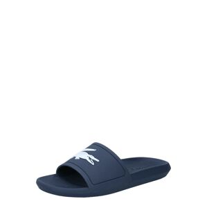 LACOSTE Šľapky 'CROCO SLIDE'  tmavomodrá / biela