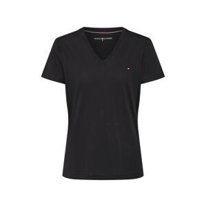 TOMMY HILFIGER Tričko 'HERITAGE V-NECK TEE'  čierna