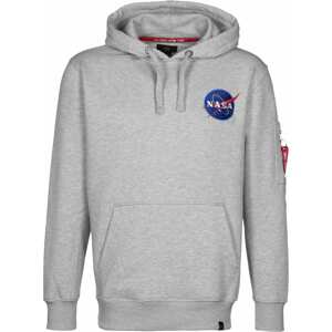 ALPHA INDUSTRIES Mikina 'Space Shuttle'  modrá / sivá melírovaná / čierna / biela