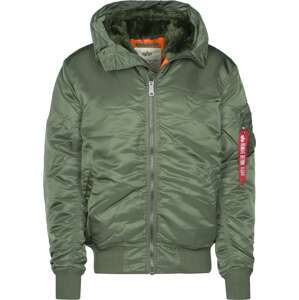 ALPHA INDUSTRIES Prechodná bunda 'MA-1'  olivová / oranžová / červená / biela