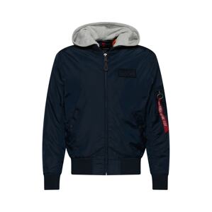 ALPHA INDUSTRIES Prechodná bunda  tmavomodrá / svetlosivá / červená / biela