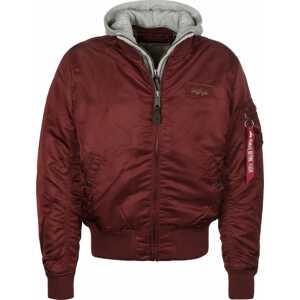 ALPHA INDUSTRIES Prechodná bunda 'MA-1 D-Tec'  sivá melírovaná / burgundská