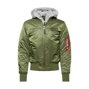 ALPHA INDUSTRIES Prechodná bunda 'MA-1 D-Tec'  sivá melírovaná / zelená