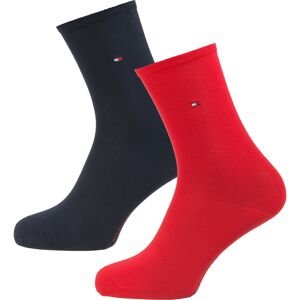 TOMMY HILFIGER Ponožky  červená / námornícka modrá / biela