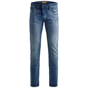 Jack & Jones Plus Džínsy 'Tim'  modrá denim / hnedá