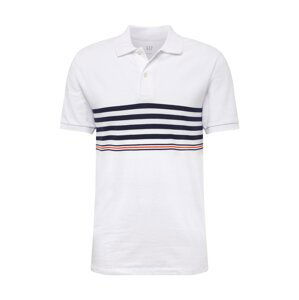 GAP Tričko 'V-PIQUE POLO STRIPE'  tmavomodrá / červená / biela