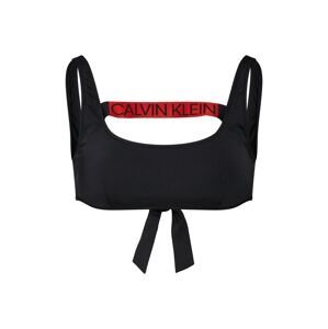 Calvin Klein Swimwear Bikinový top 'TIE BACK BRALETTE RP'  červená / čierna