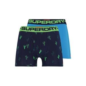 Superdry Boxerky  modrá / svetlomodrá / zelená