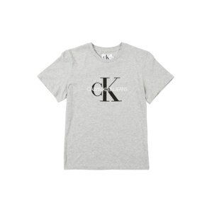 Calvin Klein Jeans T-Shirt  sivá / čierna / biela