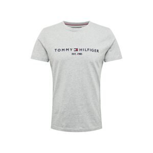 TOMMY HILFIGER Tričko  tmavomodrá / svetlosivá / červená / biela