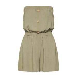 NEW LOOK Overall 'T F PLAIN BANDEAU BTN FRNT PSUIT'  kaki