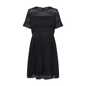 VERO MODA Šaty 'VMHONEY LACE PLEATED S/S DRESS EXP'  čierna