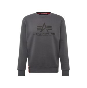 ALPHA INDUSTRIES Mikina  antracitová / tmavosivá