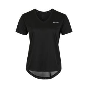 NIKE Funkčné tričko 'Miler'  biela / čierna