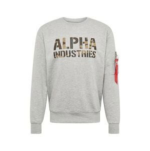 ALPHA INDUSTRIES Mikina  sivá melírovaná / zmiešané farby