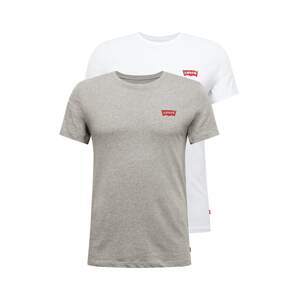 LEVI'S ® Tričko '2Pk Crewneck Graphic'  sivá / biela