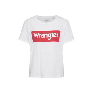 WRANGLER Tričko 'LOGO TEE'  biela / červená