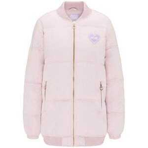 MYMO Zimná bunda  ružová / svetlofialová / biela