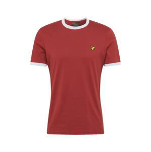 Lyle & Scott Tričko 'Ringer'  dymovo modrá / hrdzavo červená