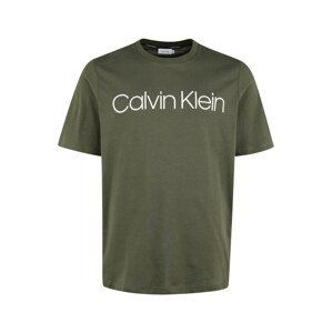 Calvin Klein Big & Tall Tričko  olivová / biela