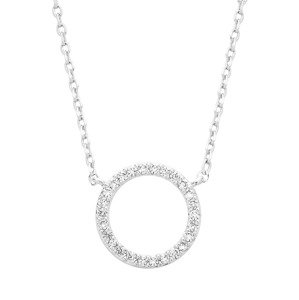 Estella Bartlett Retiazka 'Large Pave Set Circle CZ'  strieborná