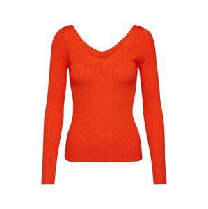 ONLY Sveter 'ONLTANZIA L/S V-NECK PULLOVER KNT'  oranžová