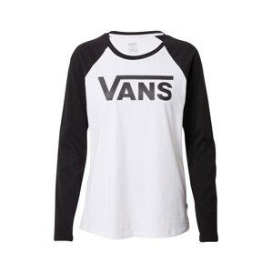 VANS Tričko 'WM FLYING V LS RAGLAN'  čierna / biela