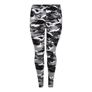 Urban Classics Curvy Leggings 'Ladies Camos'  biela / čierna / sivá