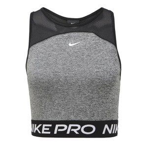 NIKE Športová podprsenka  tmavosivá / čierna / biela