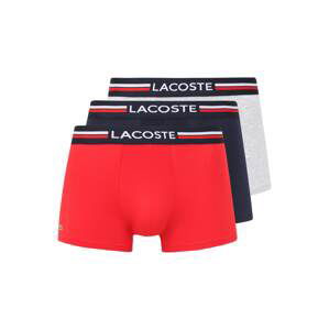 LACOSTE Boxerky  námornícka modrá / svetlosivá / červená / biela