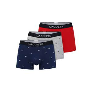 LACOSTE Boxerky 'Trunks'  tmavomodrá / sivá melírovaná / červená / biela