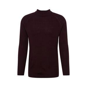 BURTON MENSWEAR LONDON Sveter 'fisherman burg'  burgundská